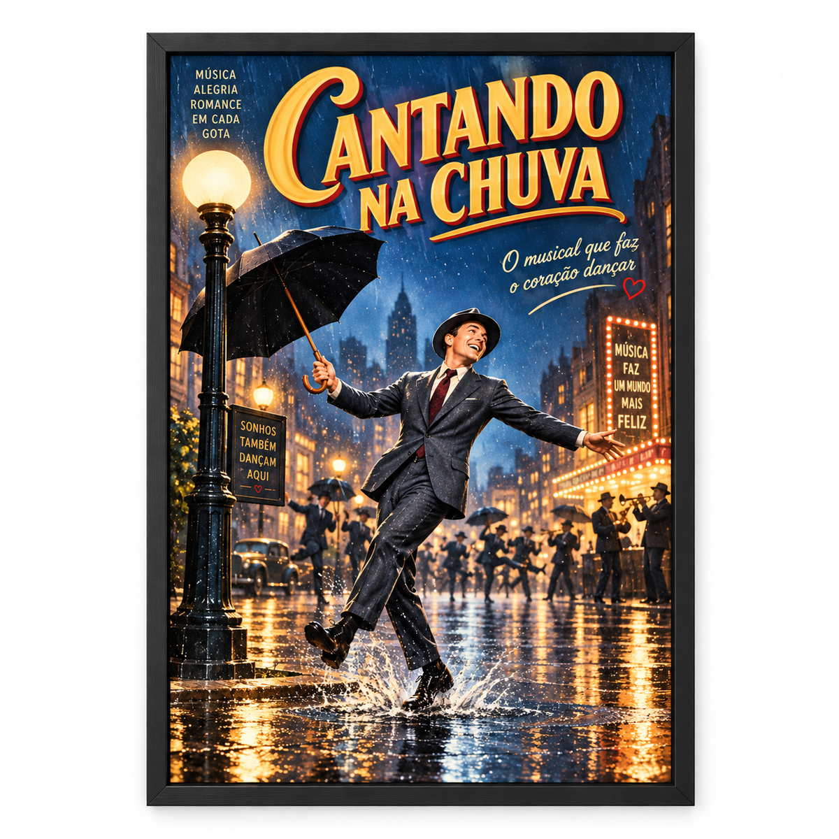 Quadro Cantando na Chuva