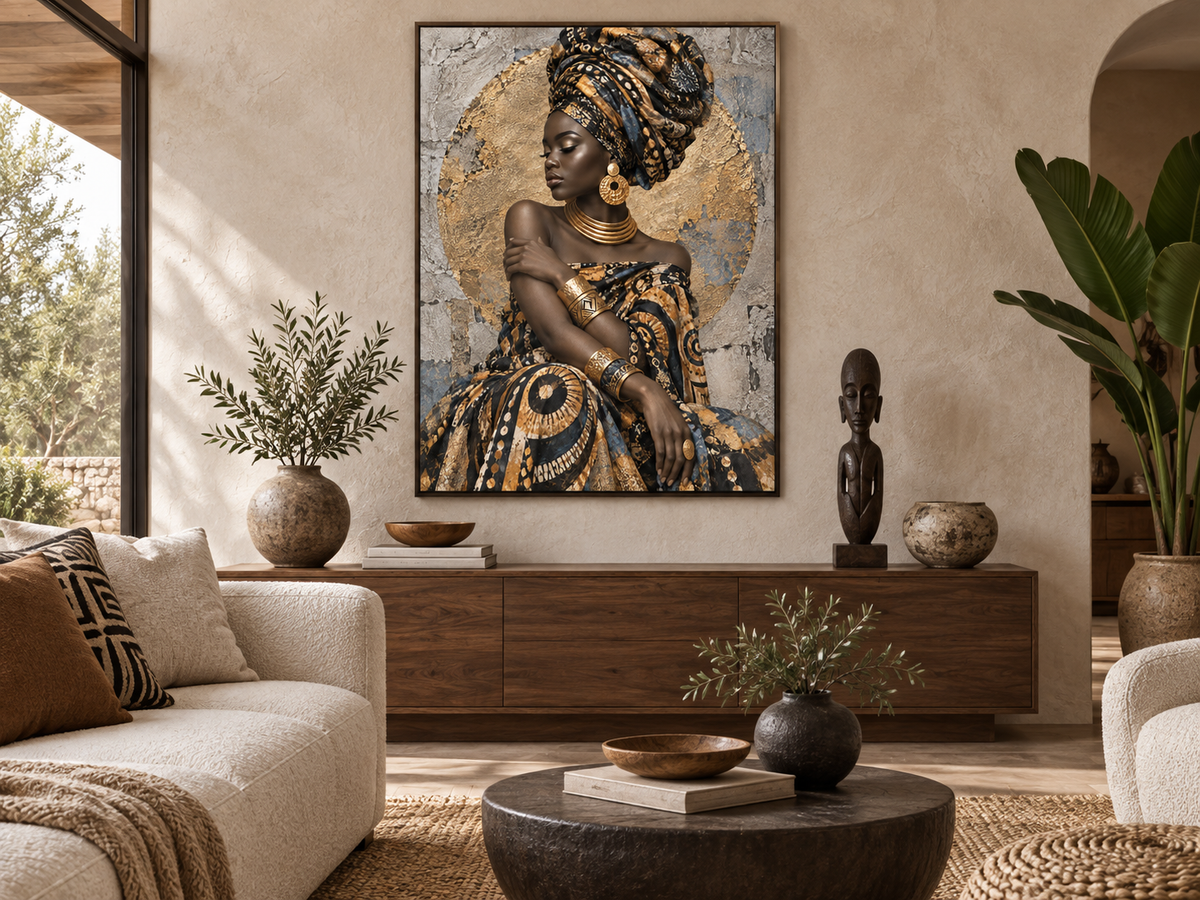 Quadro Mulher Arte Afro