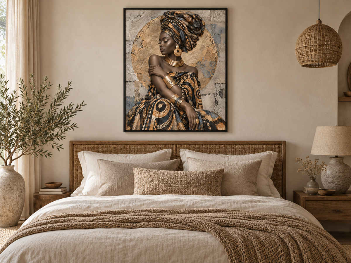 Quadro Mulher Arte Afro