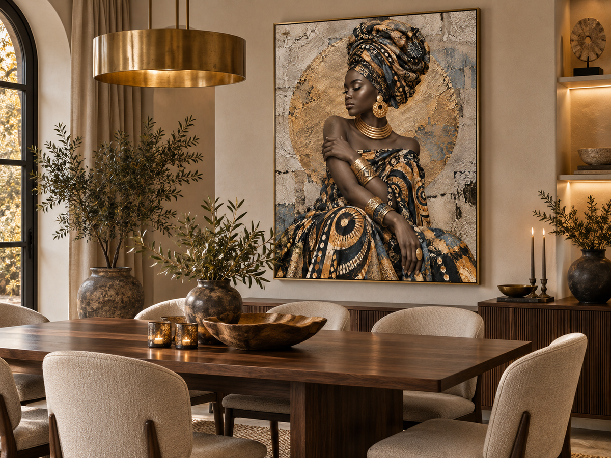Quadro Mulher Arte Afro
