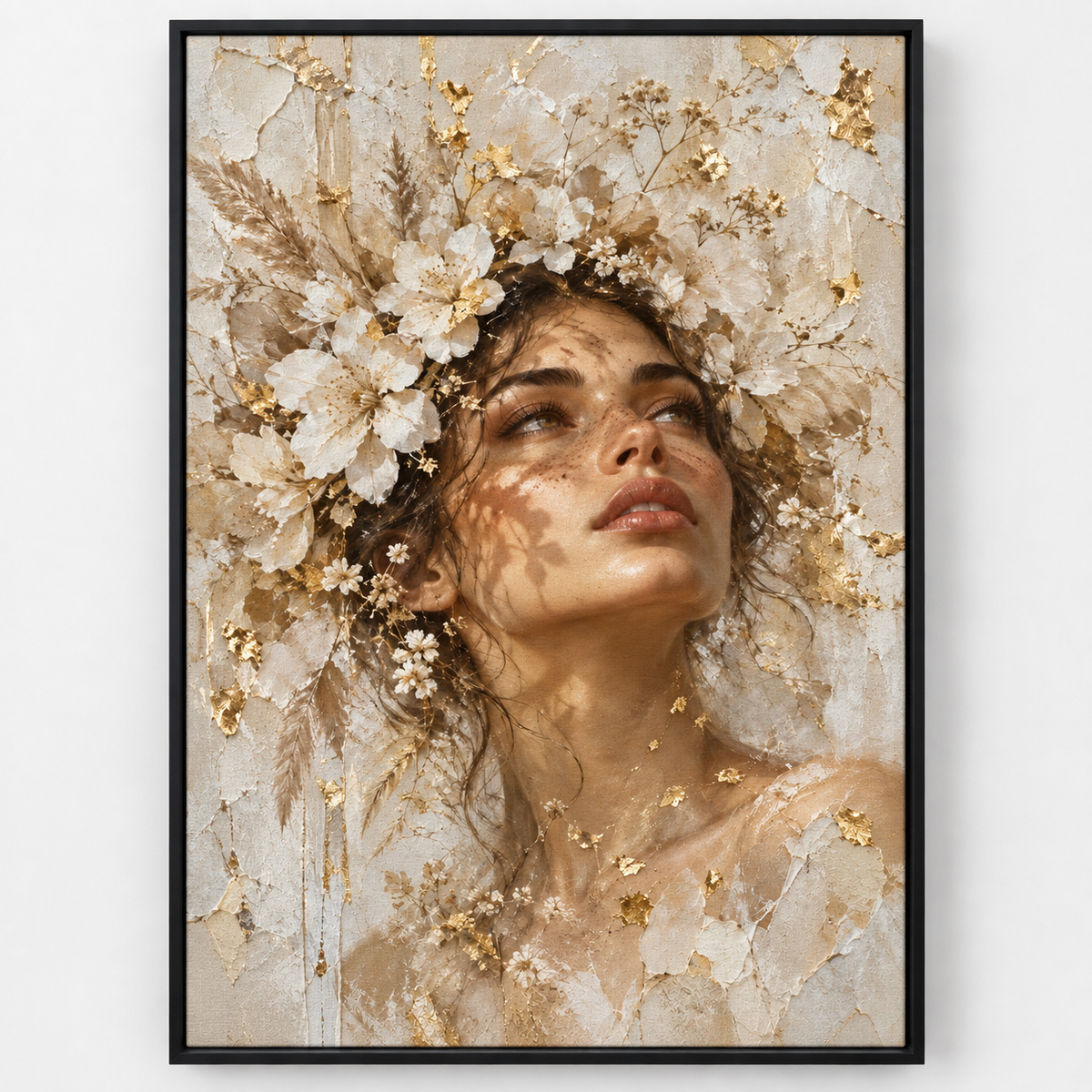 Quadro Feminino Floral Sofisticado