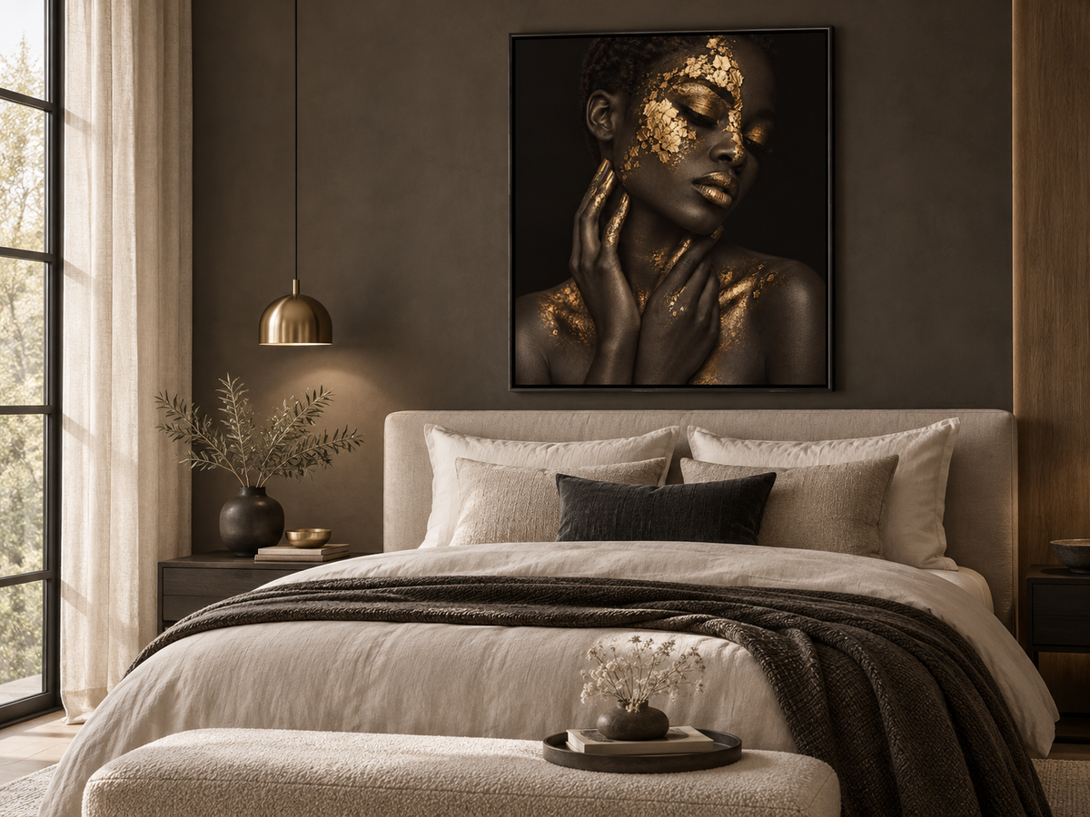 Quadro Retrato Feminino Elegante