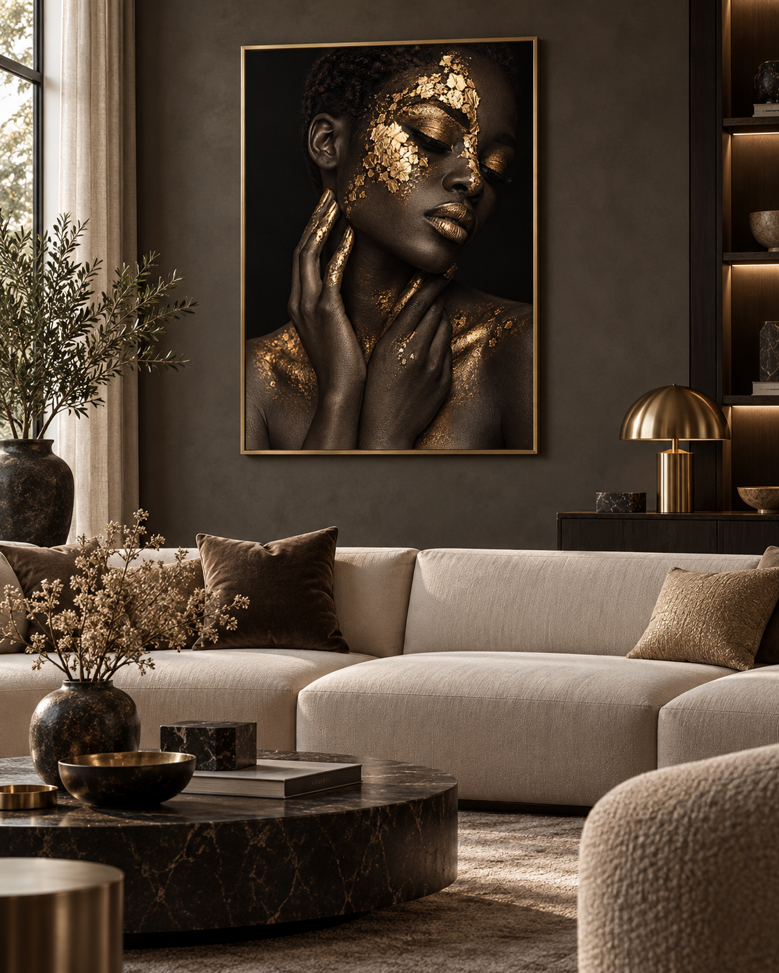 Quadro Retrato Feminino Elegante