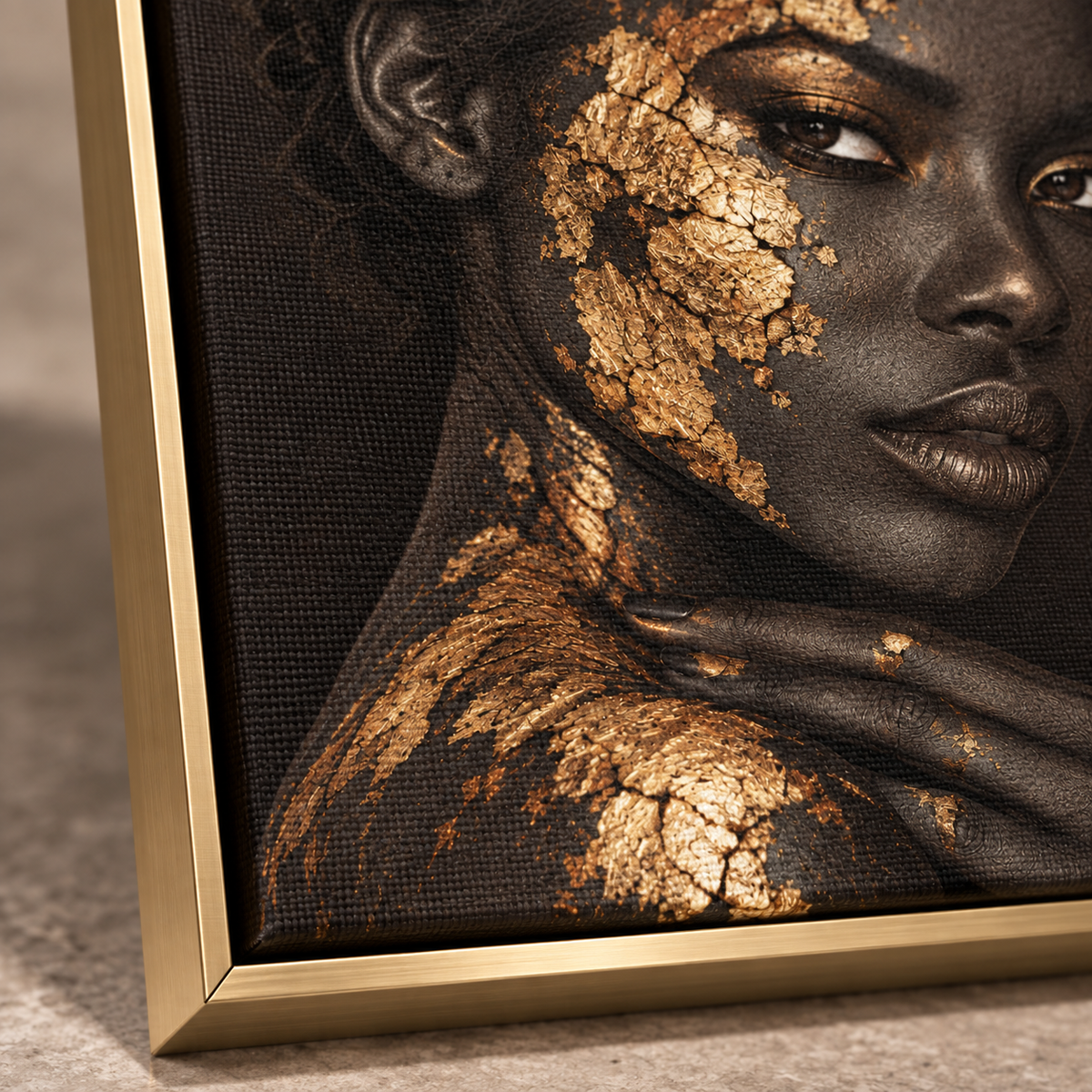 Quadro Decorativo Feminino com Folhas