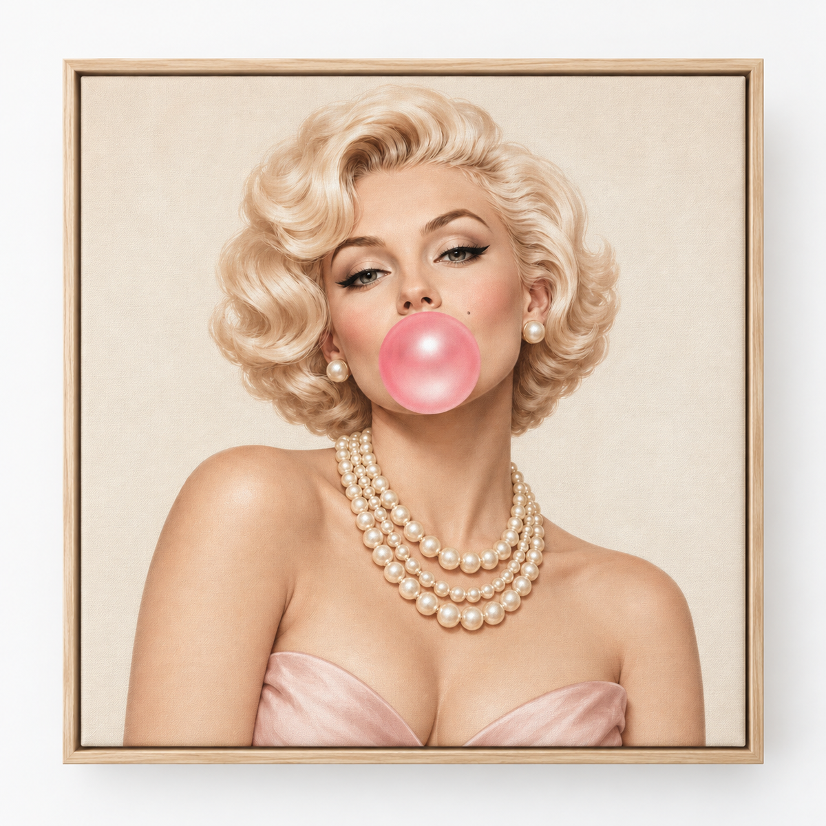 Quadro Pin-Up Retrô com Chiclete