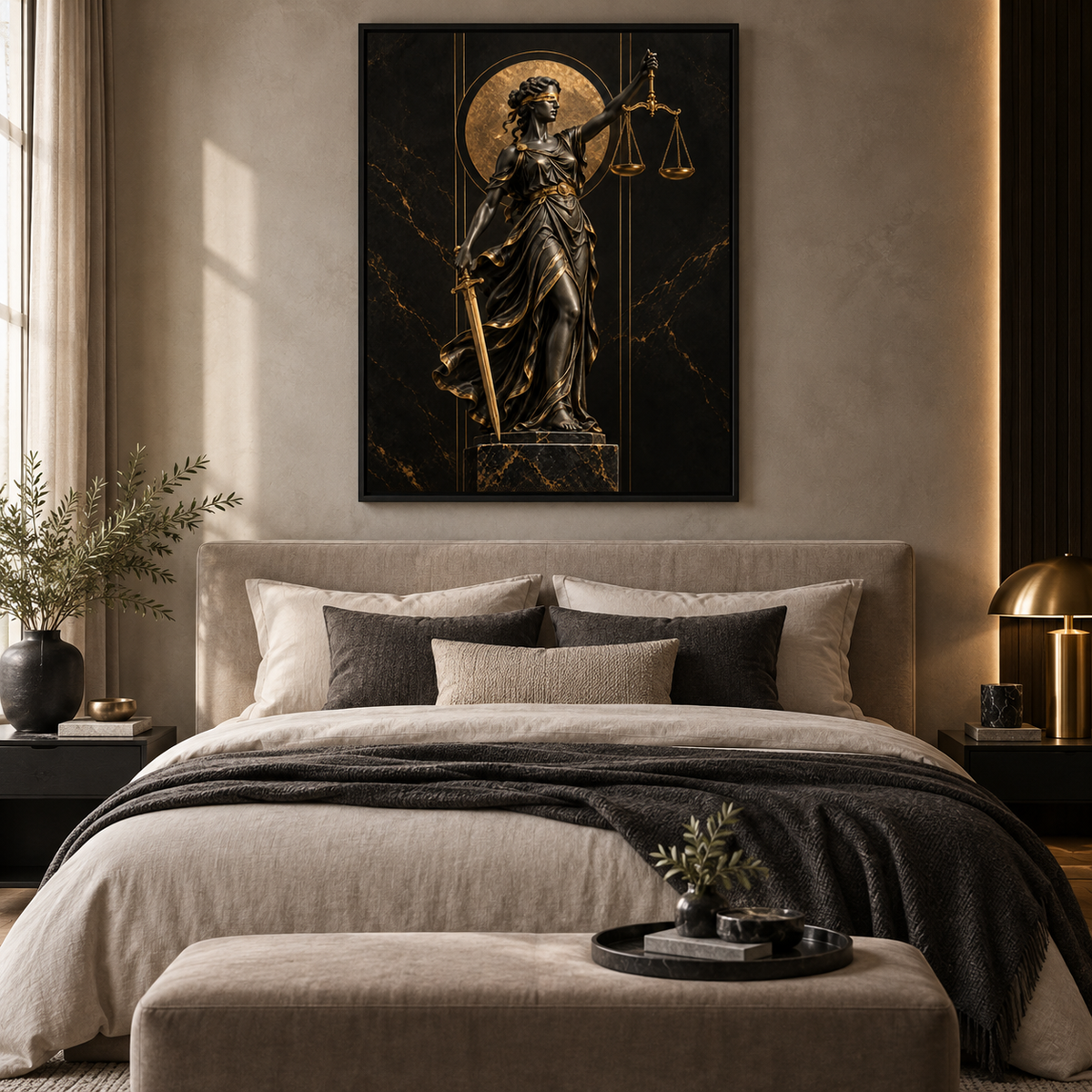Quadro Themis com Espada e Balança