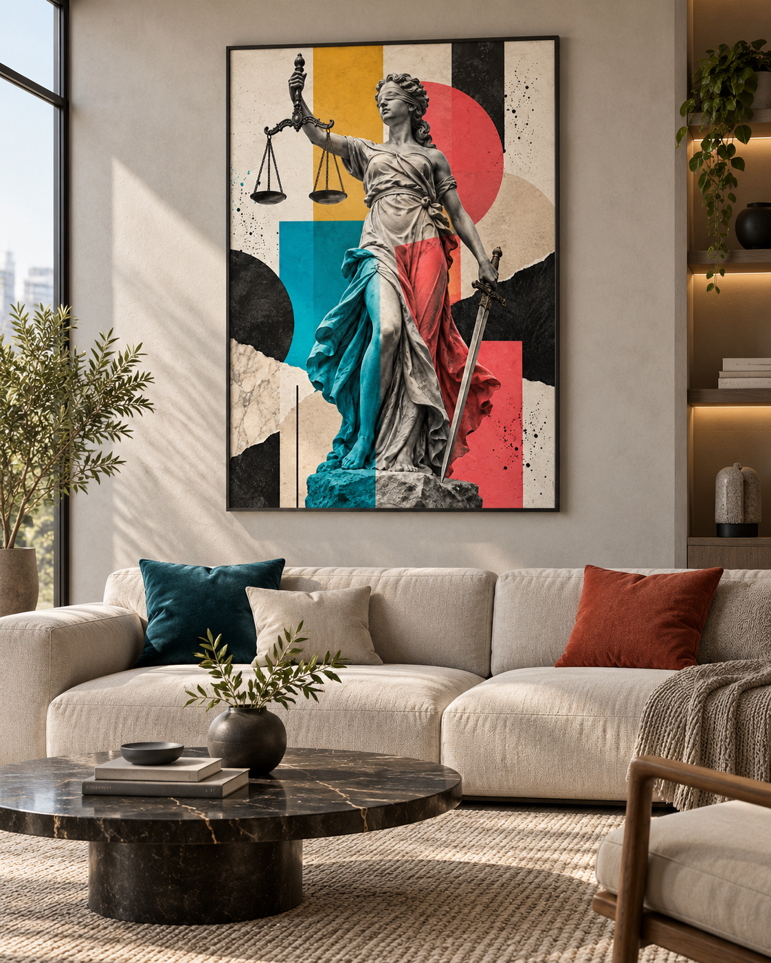 Quadro Decorativo Dama da Justiça Contemporânea