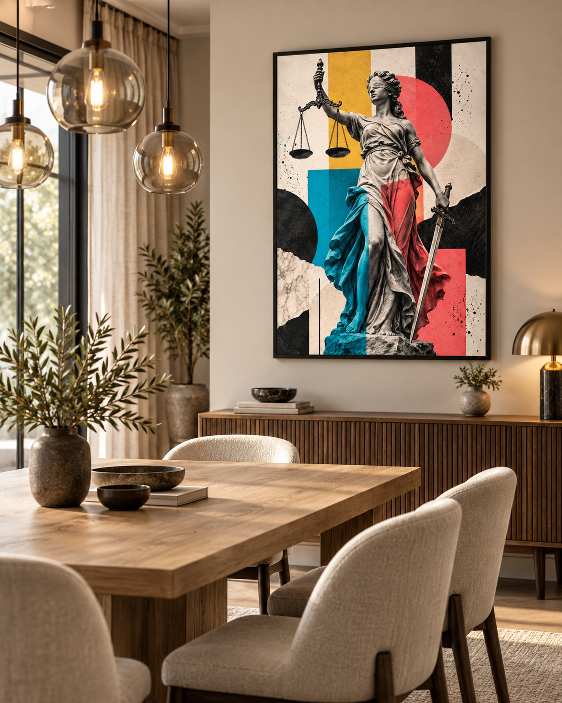 Quadro Decorativo Dama da Justiça Contemporânea