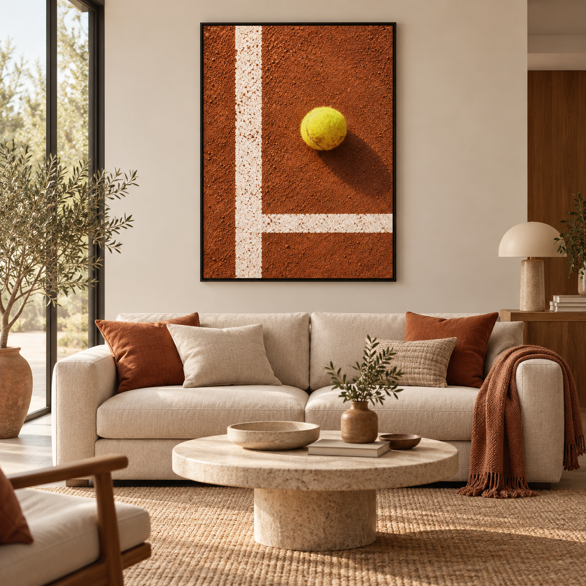 Quadro Bola na Quadra de Saibro