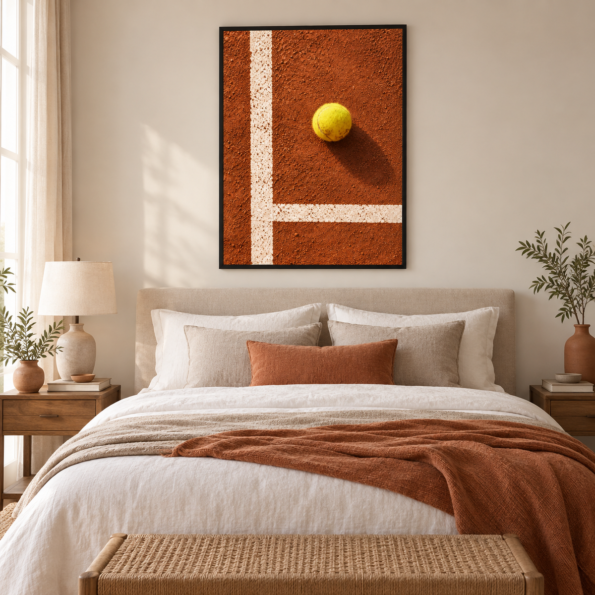 Quadro Bola na Quadra de Saibro