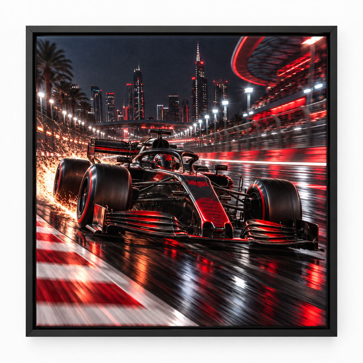 Quadro Carro de Corrida Noturno