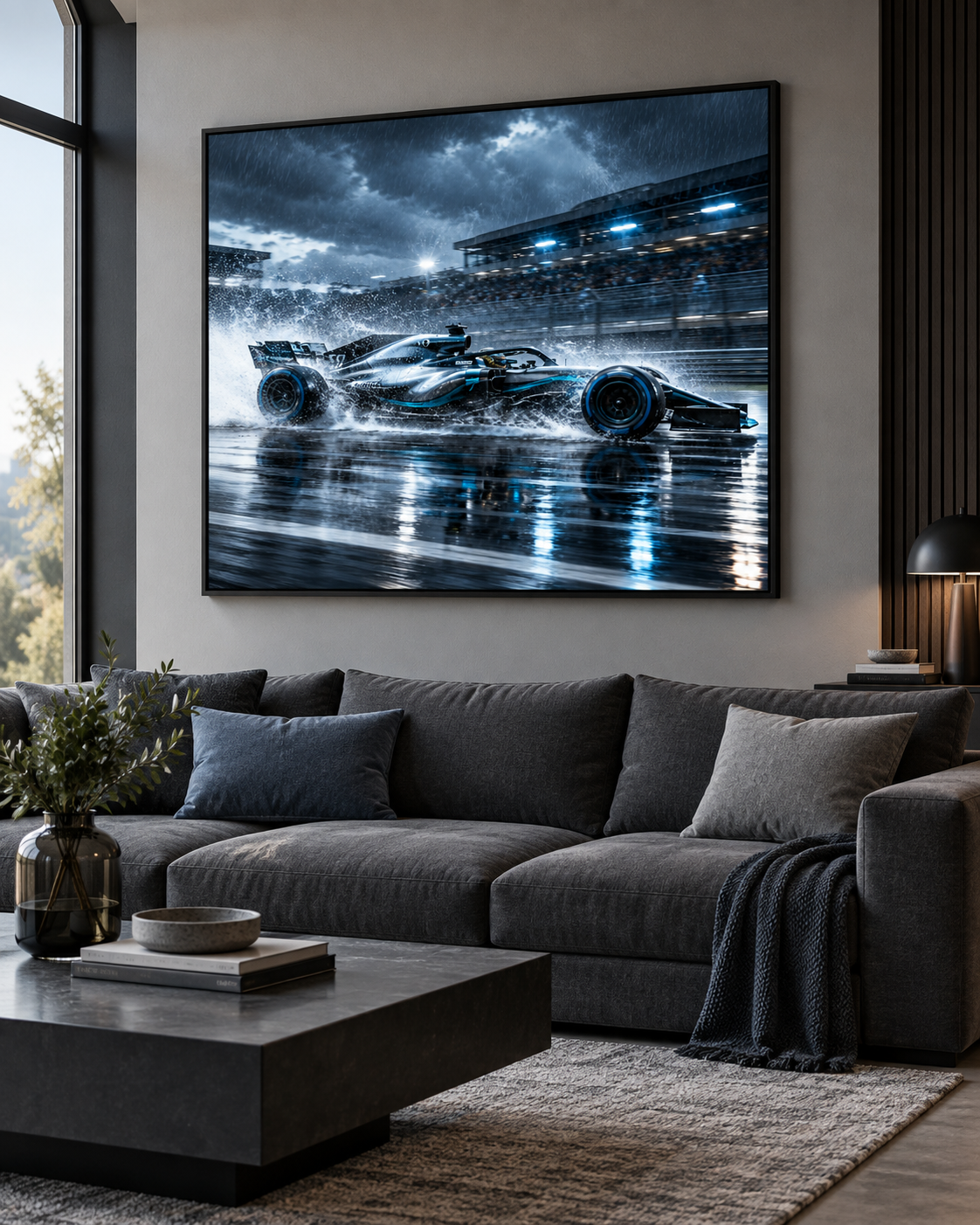 Quadro Fórmula 1 na Chuva