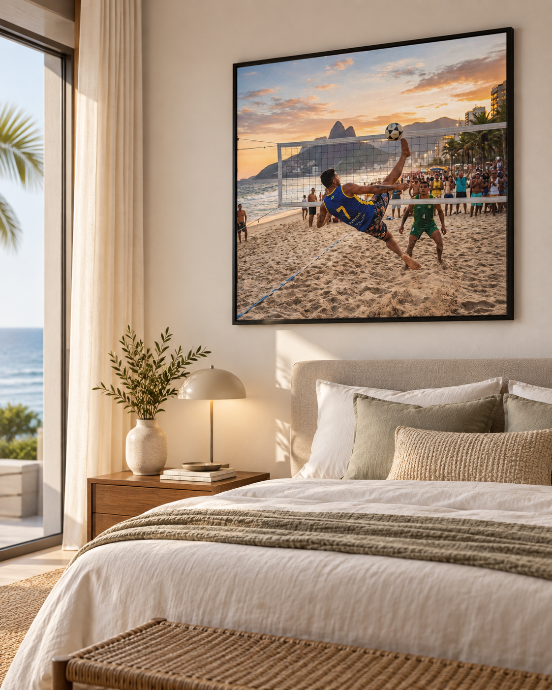 Quadro Futevôlei na Praia