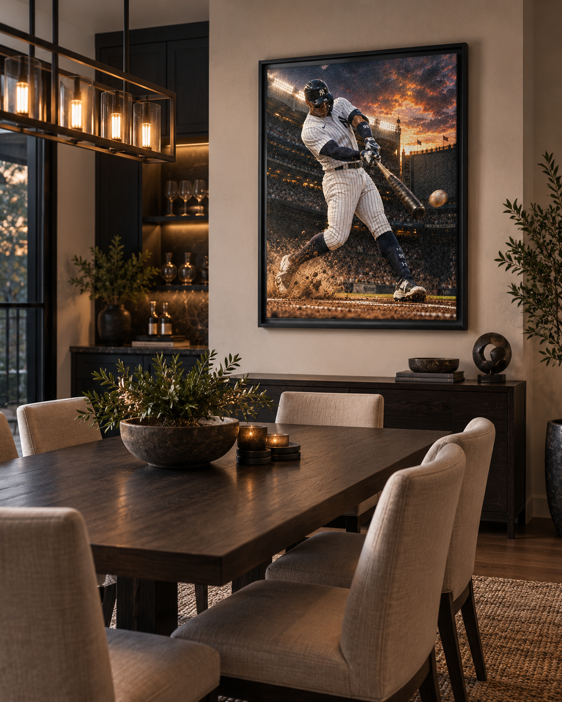 Quadro Beisebol em Ação