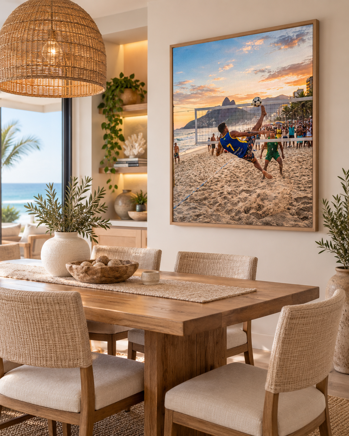 Quadro Futevôlei na Praia