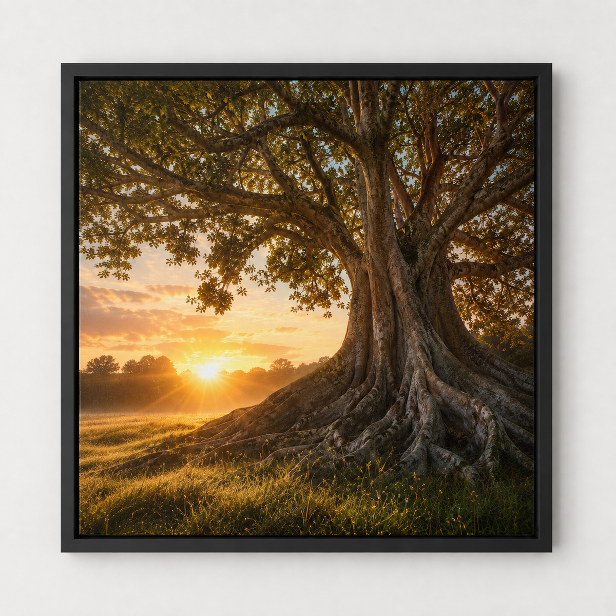 Quadro Árvore Monumental ao Pôr do Sol