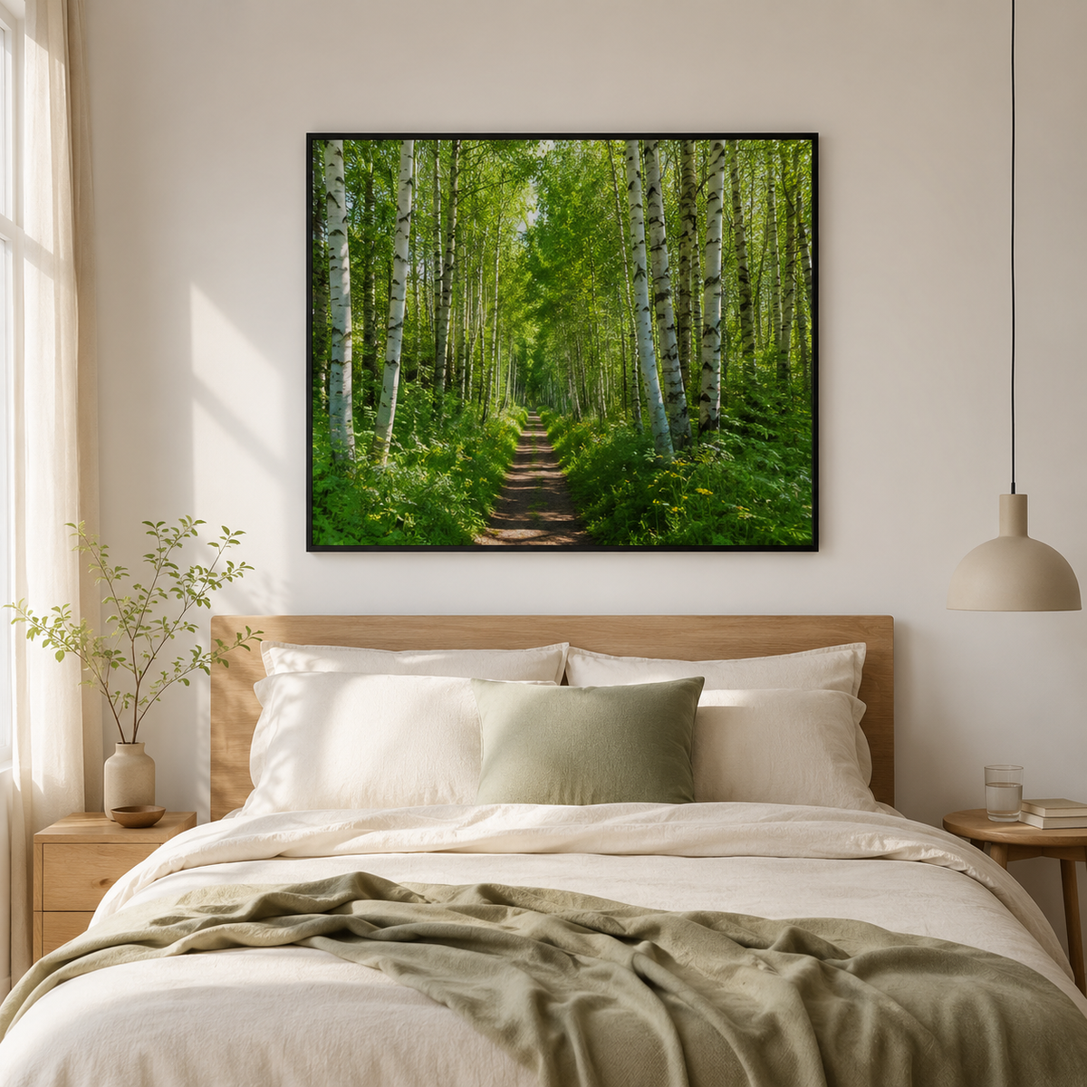 Quadro Caminho na Floresta Verde