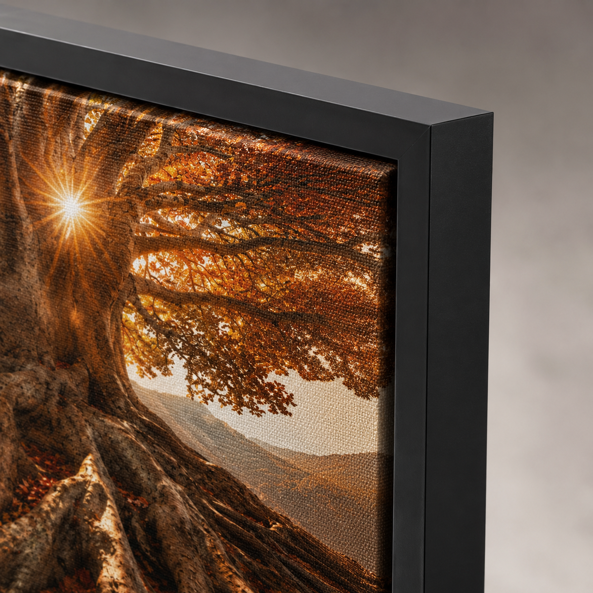 Quadro Árvore Outonal e Raízes