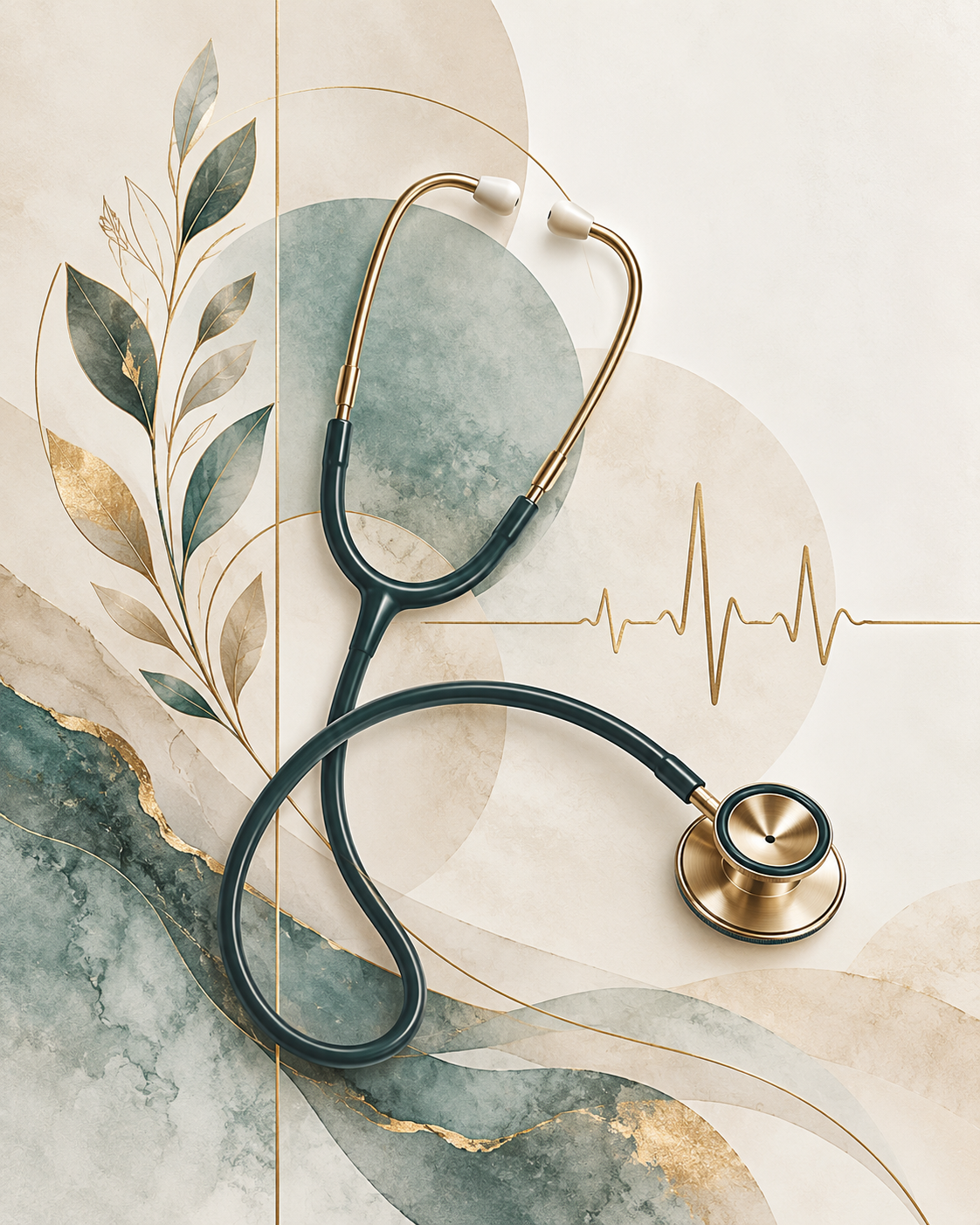 Quadro Medicina com Estetoscópio