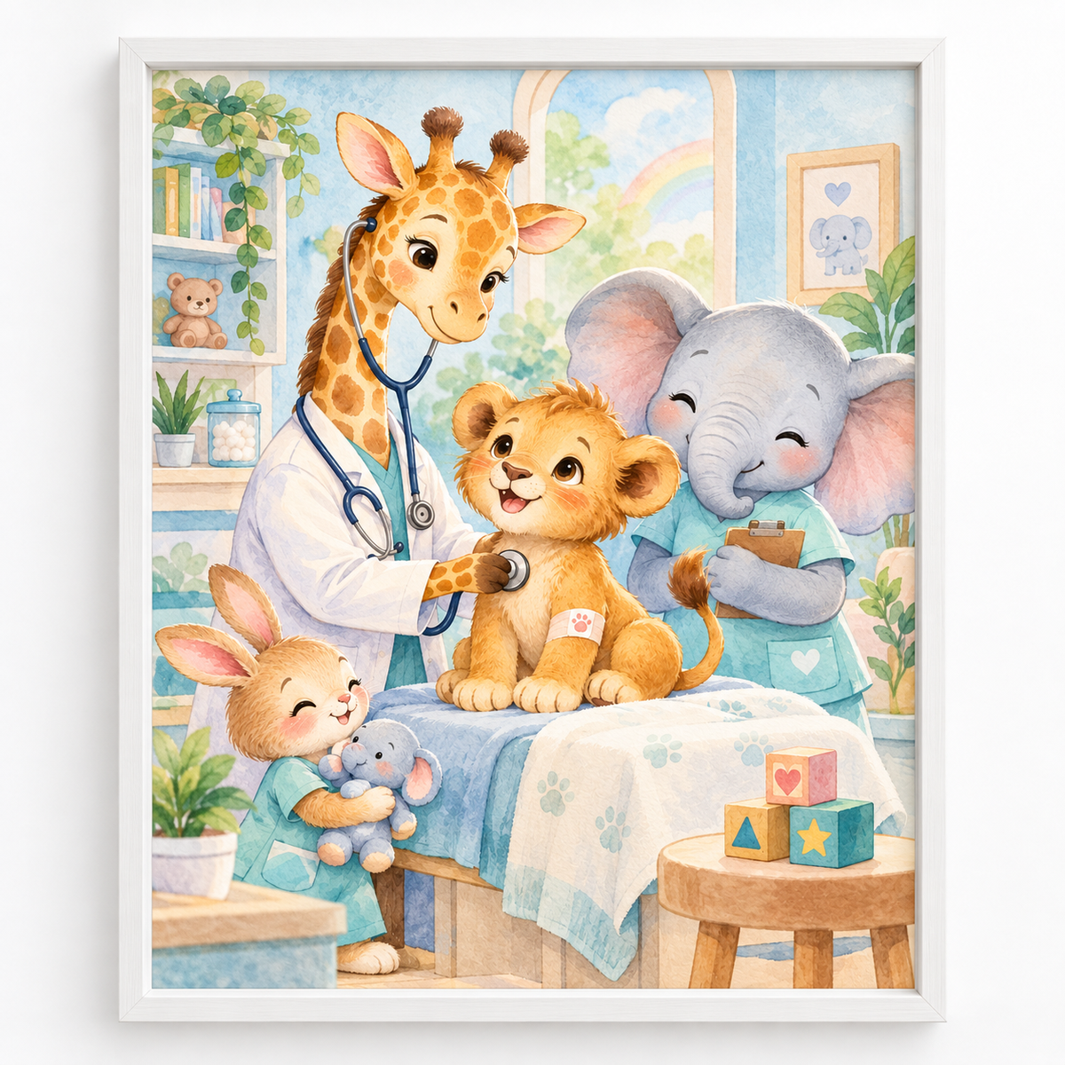 Quadro Girafa Médico