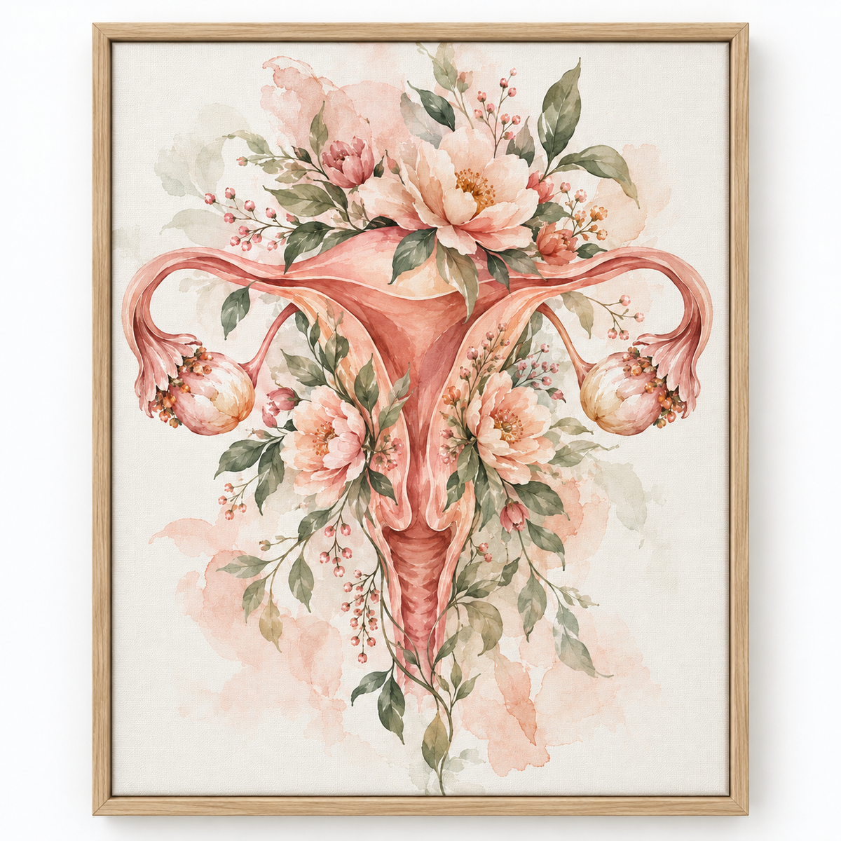 Quadro Anatomia do Útero com Flores