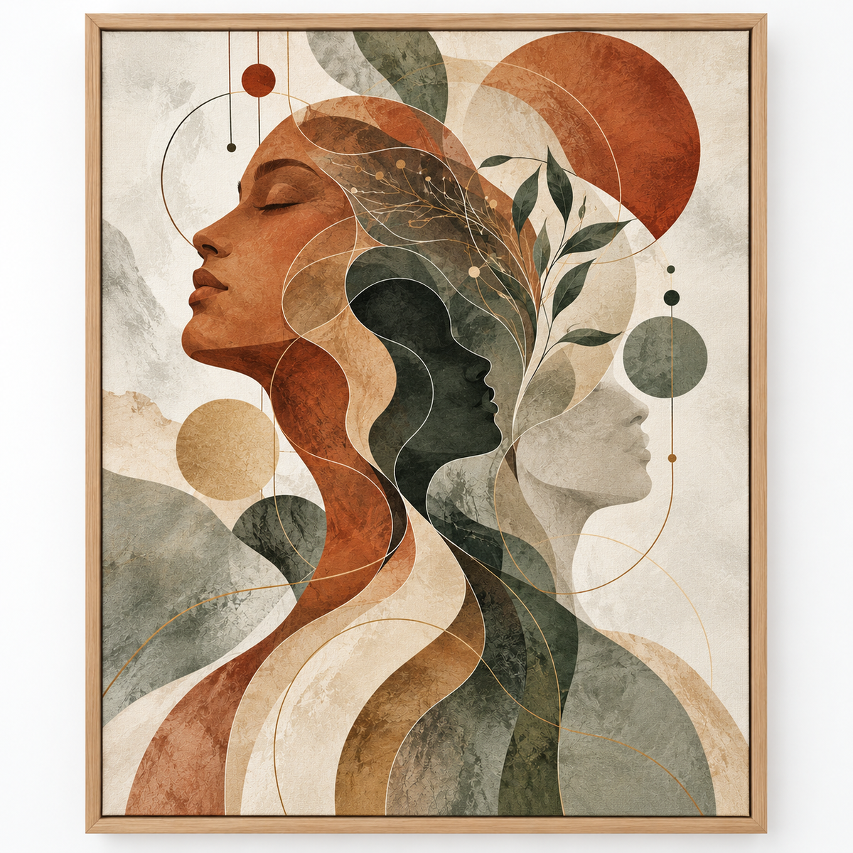 Quadro Rostos Femininos Abstratos
