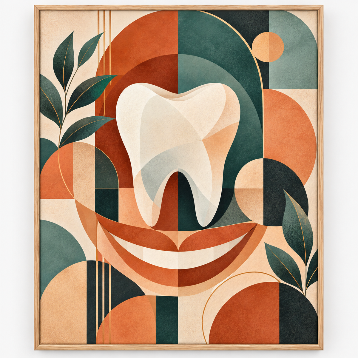 Quadro Dente Abstrato Geométrico