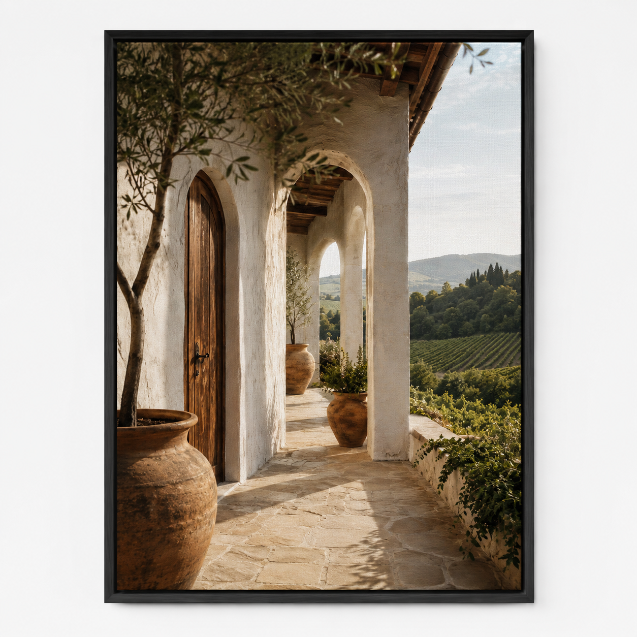 Quadro Paisagem Toscana com Vinhedos
