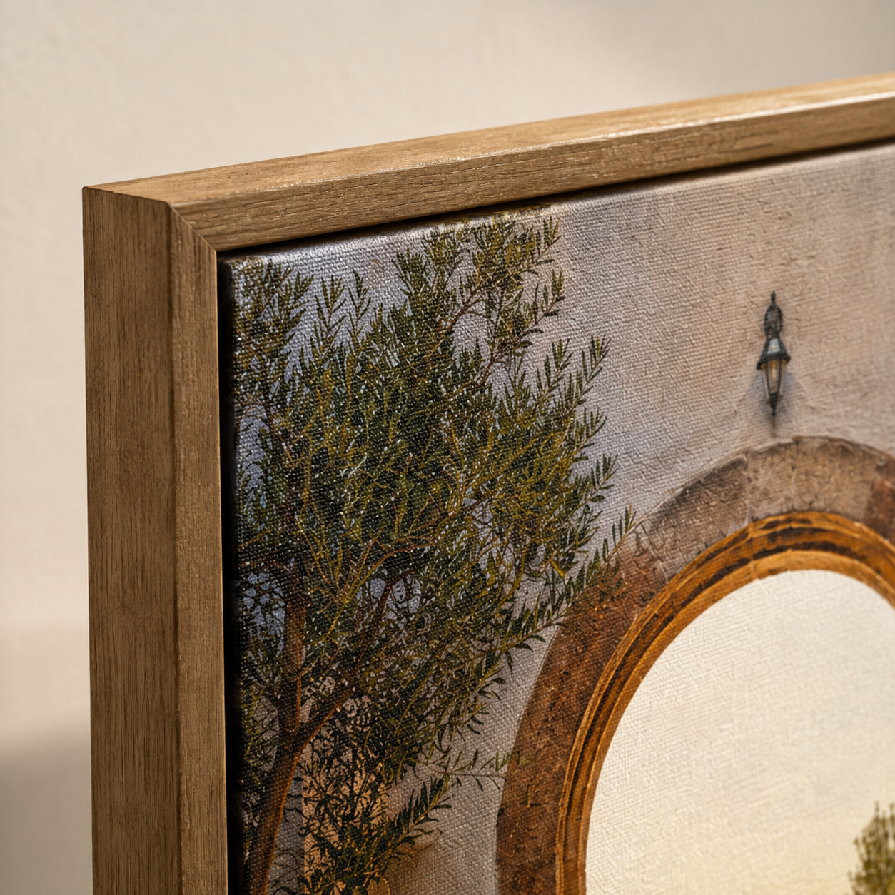 Quadro Paisagem Mediterrânea ao Pôr do Sol
