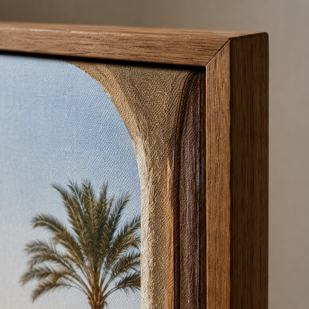 Quadro Oásis no Deserto com Palmeiras