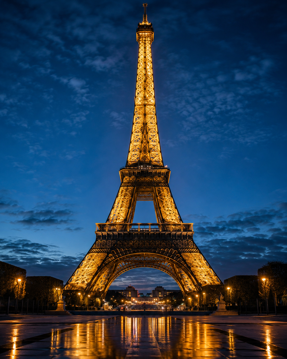 Quadro Decorativo Torre Eiffel à Noite