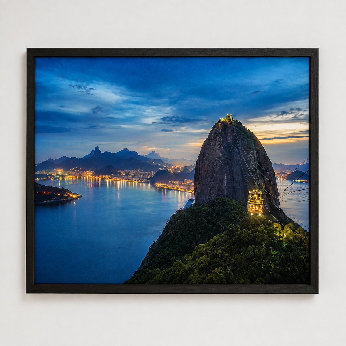 Quadro Decorativo Pão de Açúcar ao Entardecer