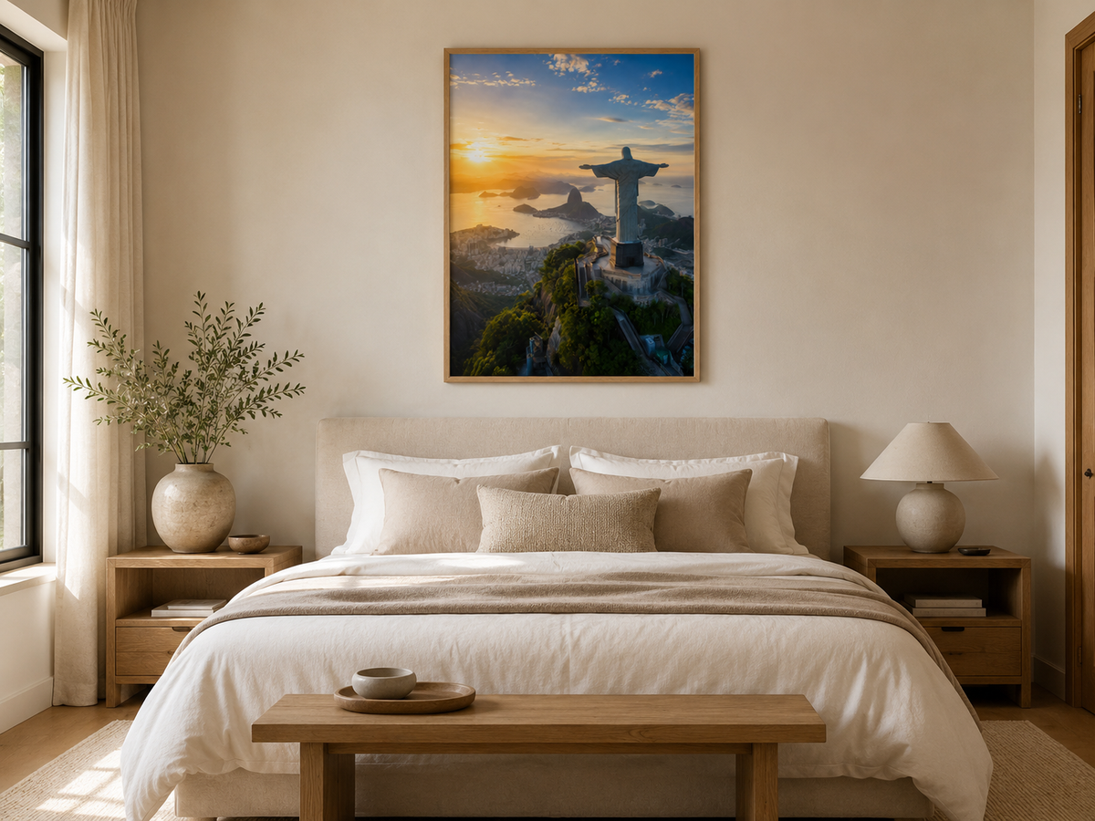 Quadro Nascer do Sol no Cristo Redentor