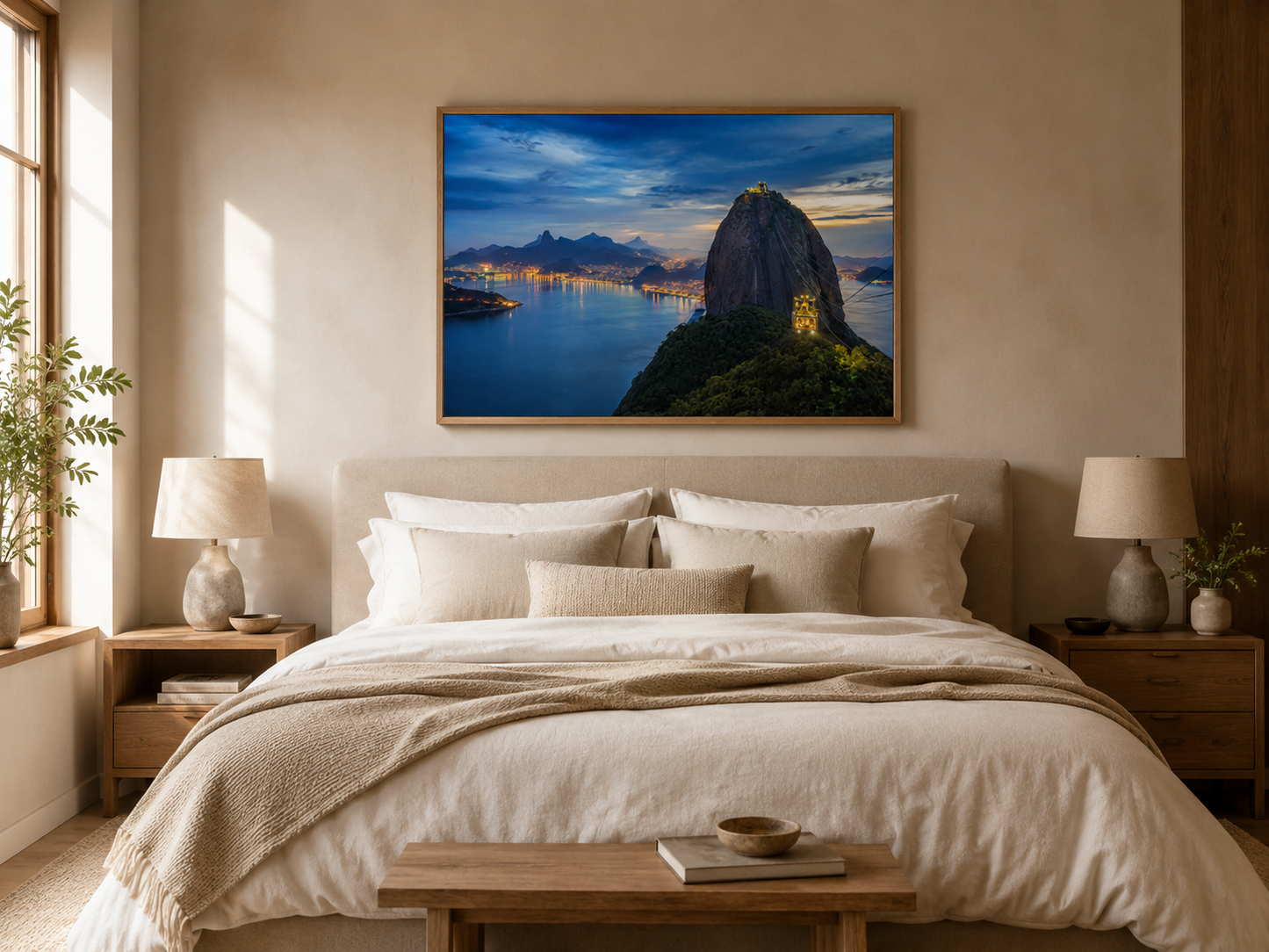 Quadro Decorativo Pão de Açúcar ao Entardecer
