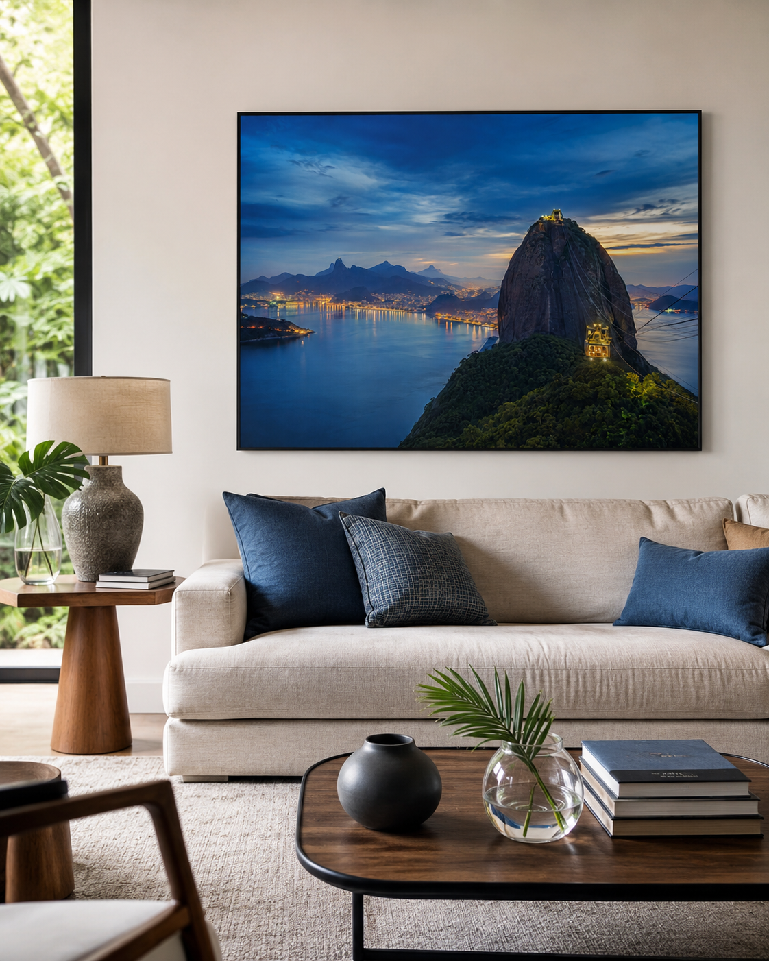 Quadro Decorativo Pão de Açúcar ao Entardecer