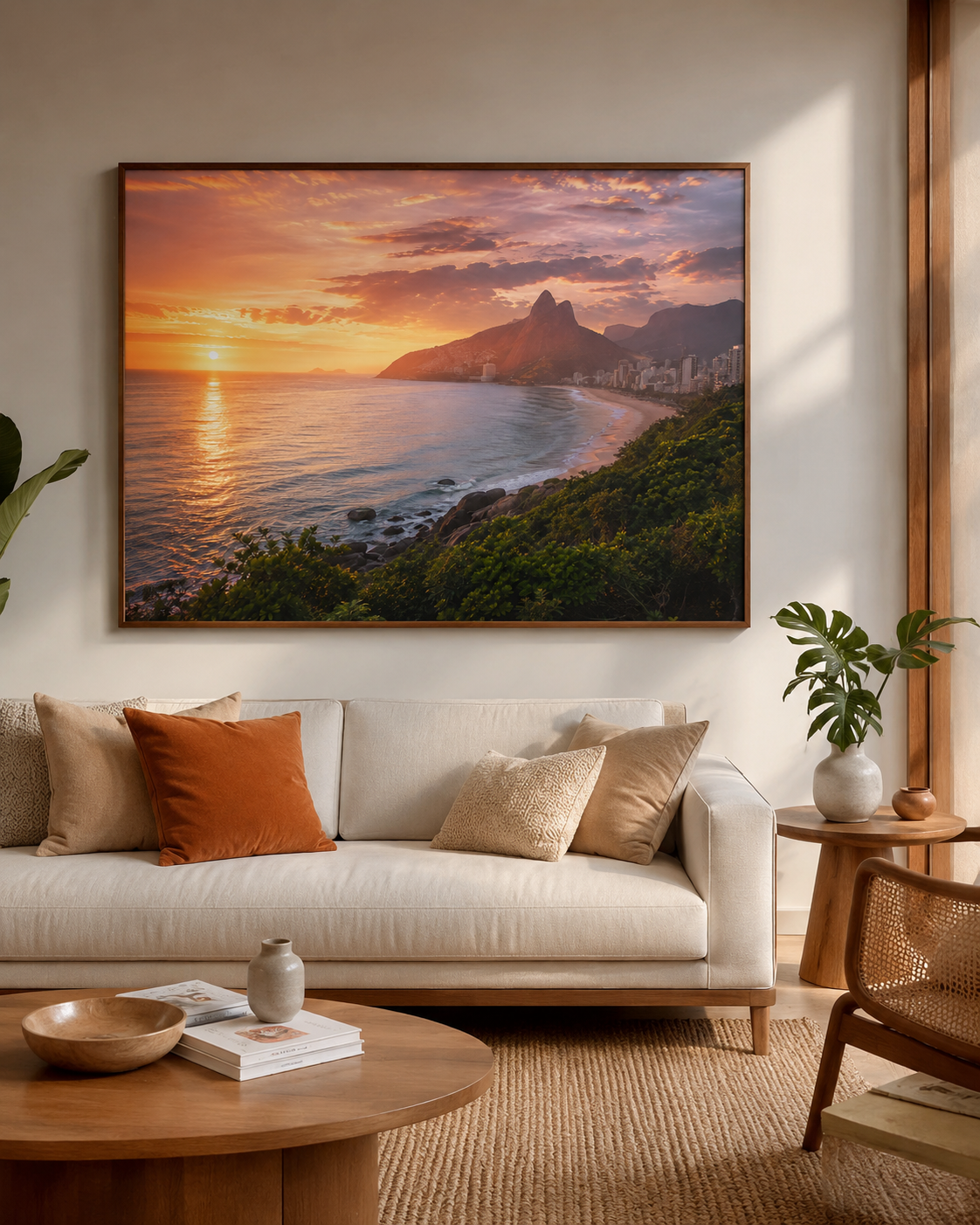 Quadro Praia de Ipanema ao Pôr do Sol