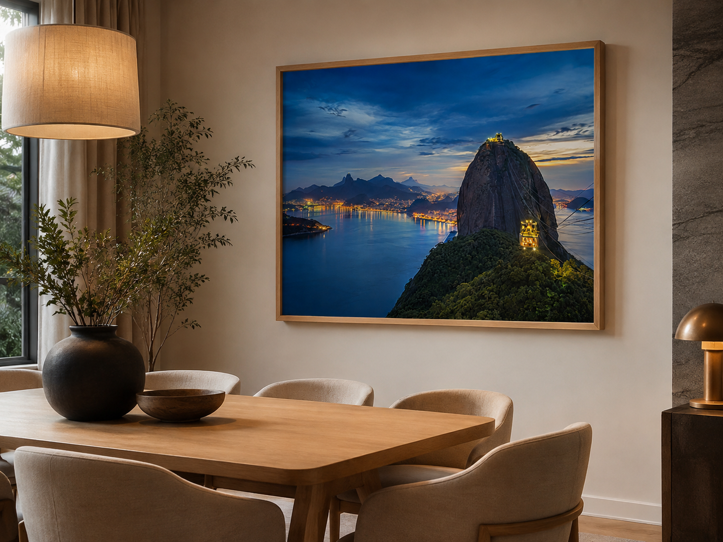 Quadro Decorativo Pão de Açúcar ao Entardecer