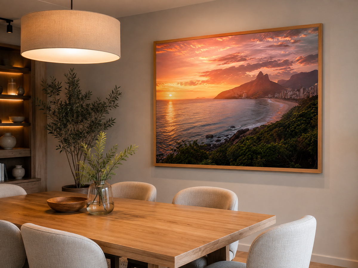 Quadro Praia de Ipanema ao Pôr do Sol