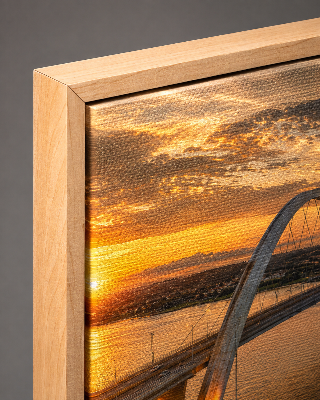 Quadro Ponte JK ao pôr do sol