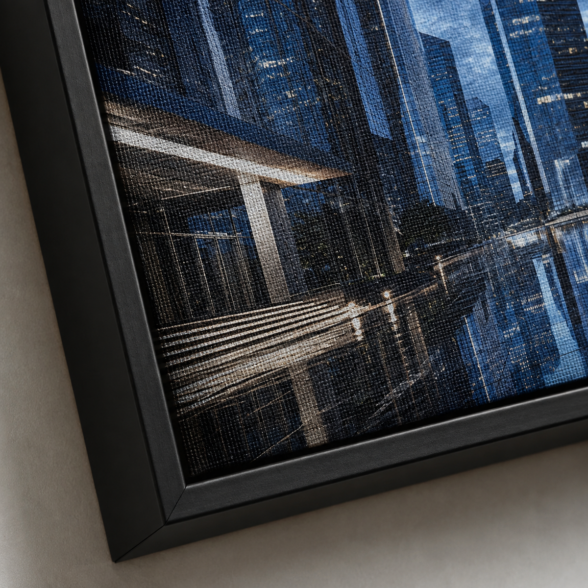 Quadro Cidade Moderna à Noite