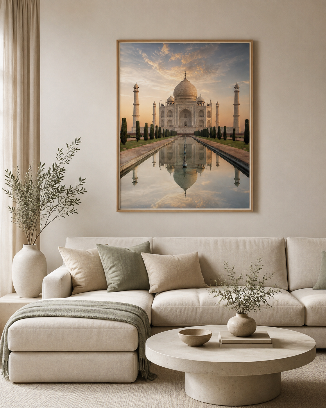 Quadro Taj Mahal ao Pôr do Sol