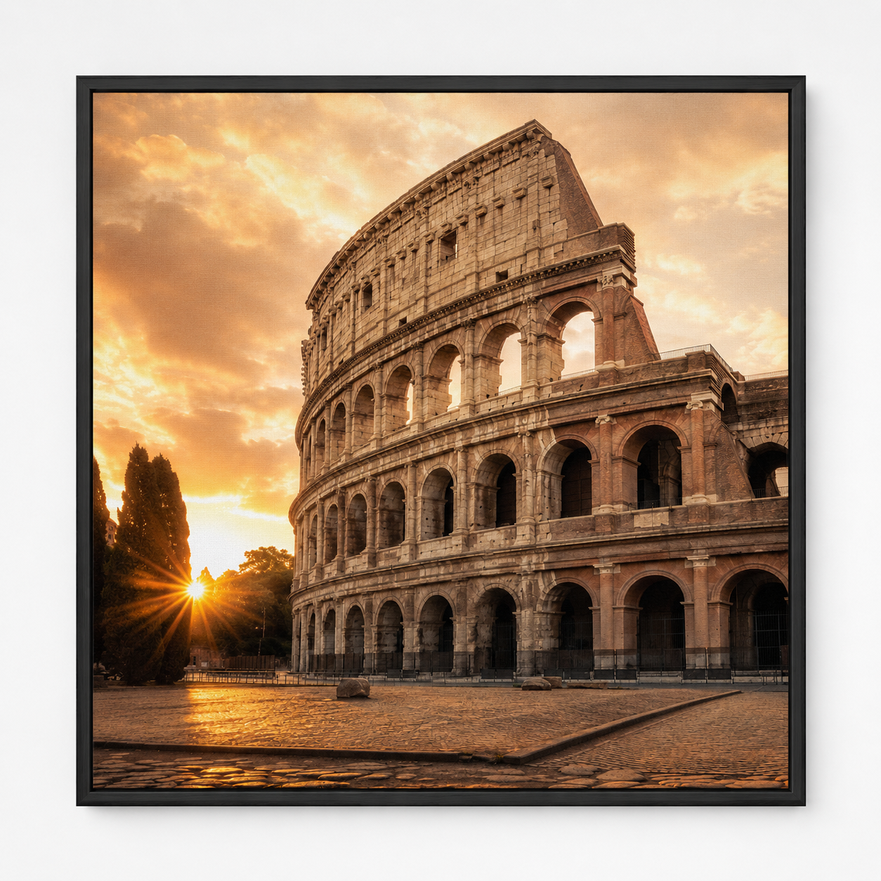 Quadro Coliseu de Roma ao Pôr do Sol