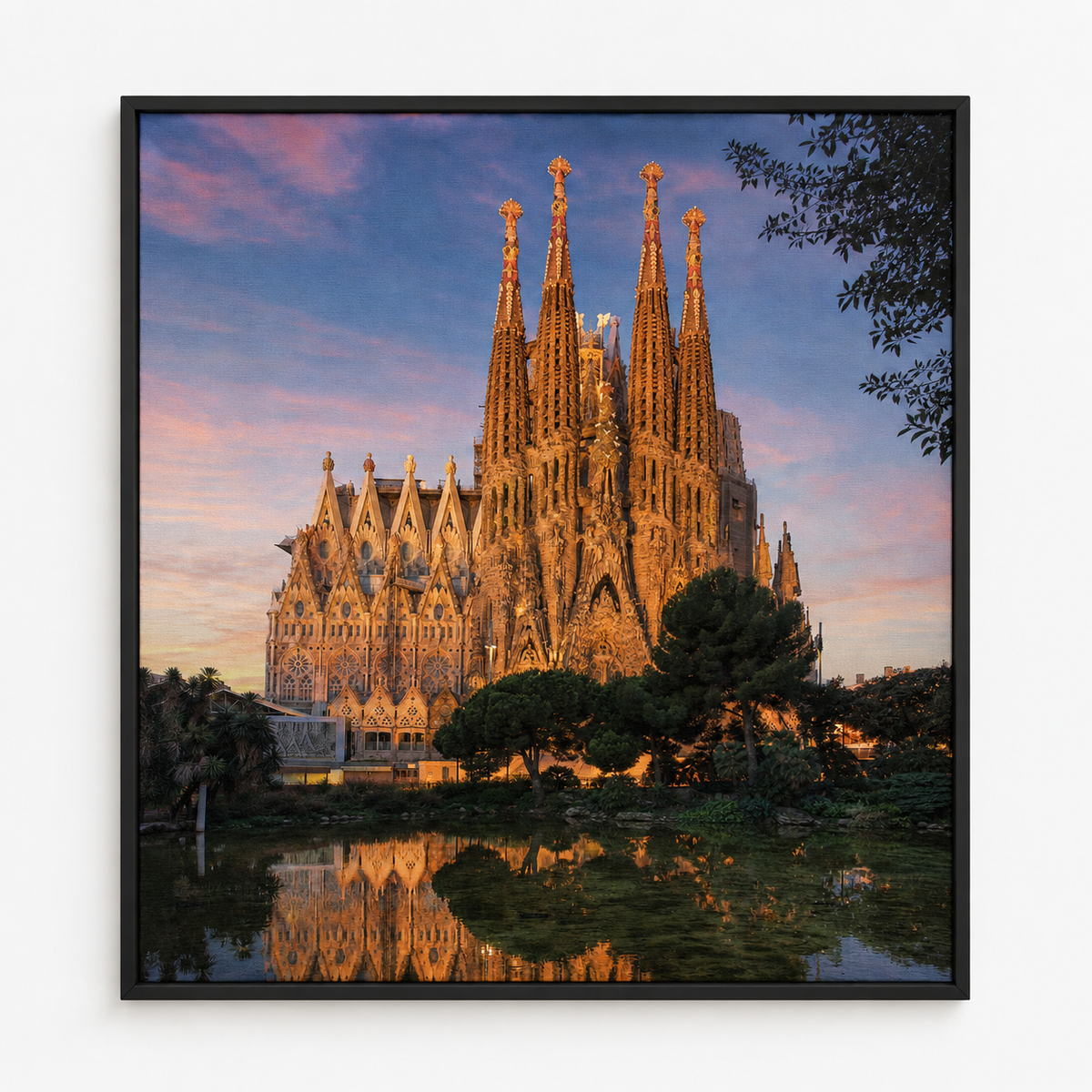 Quadro Basílica da Sagrada Família ao Entardecer