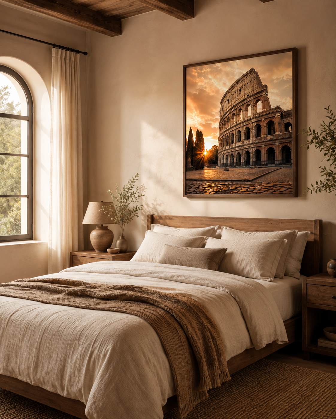 Quadro Coliseu de Roma ao Pôr do Sol