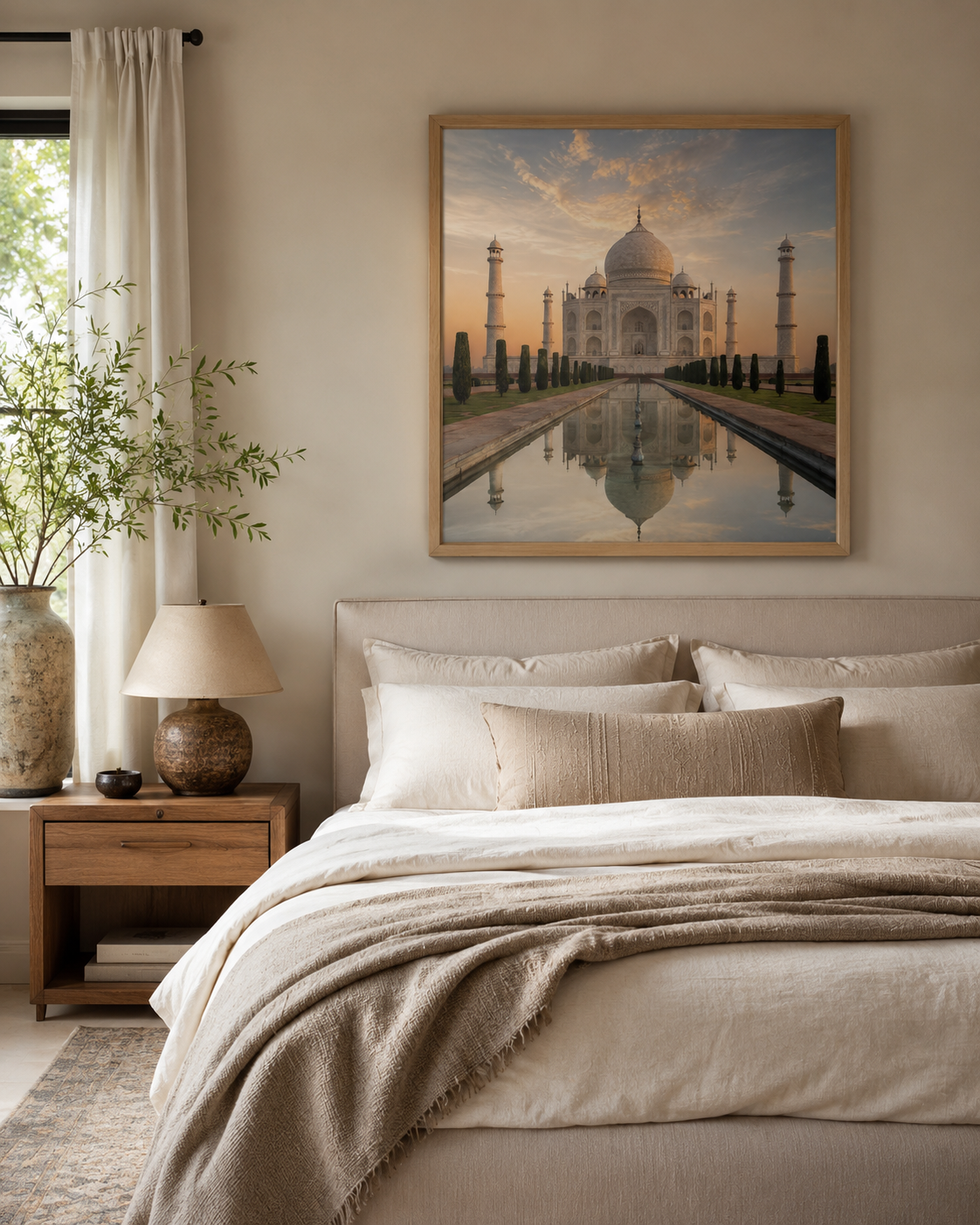 Quadro Taj Mahal ao Pôr do Sol