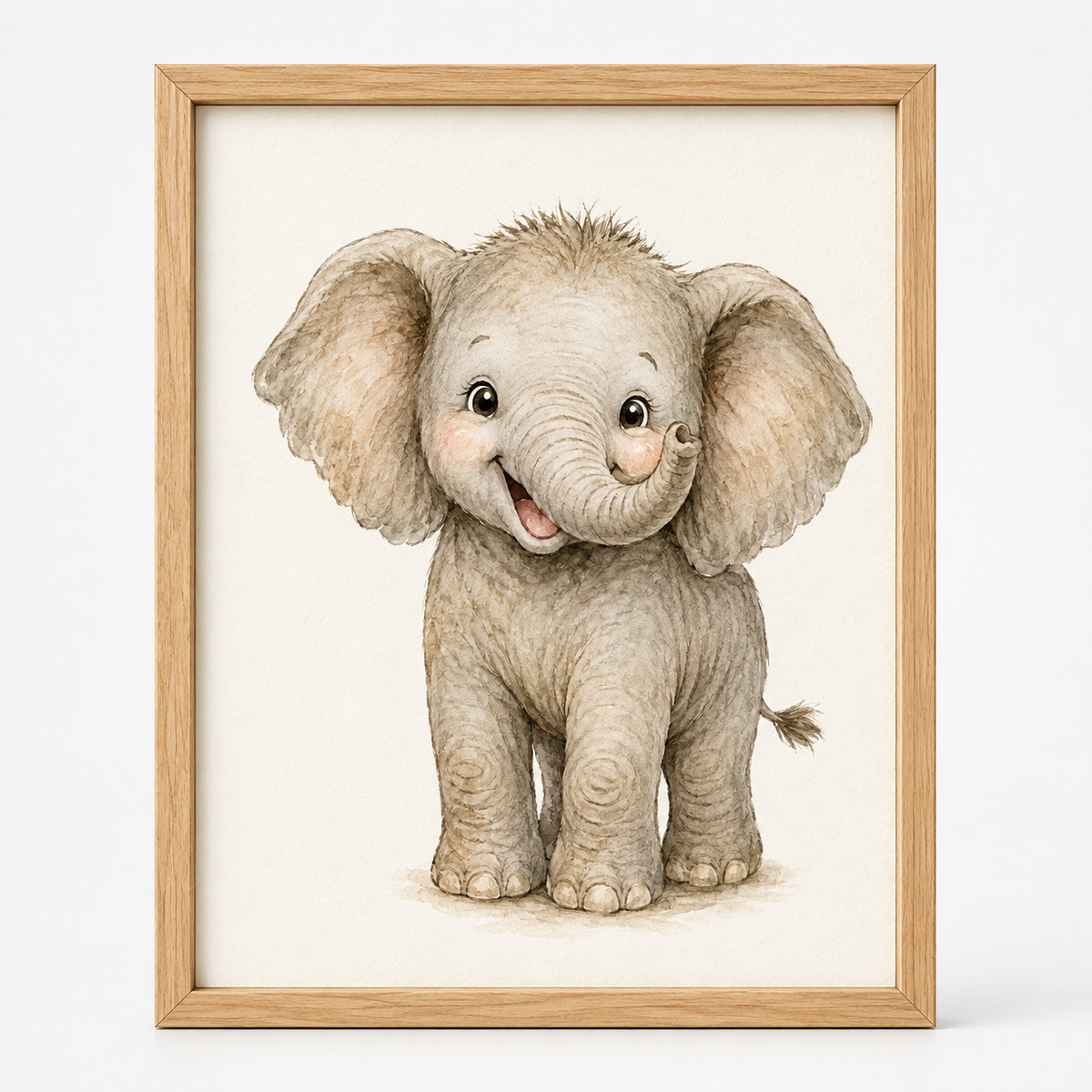 Quadro Infantil Elefantinho em Aquarela