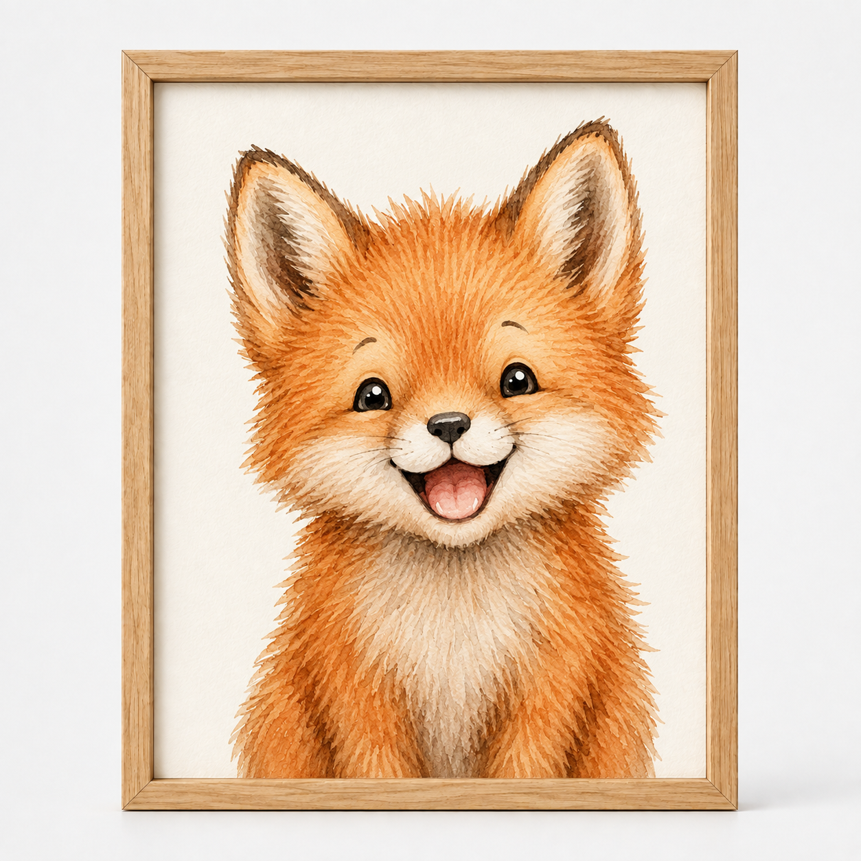 Quadro Infantil Raposa em Aquarela