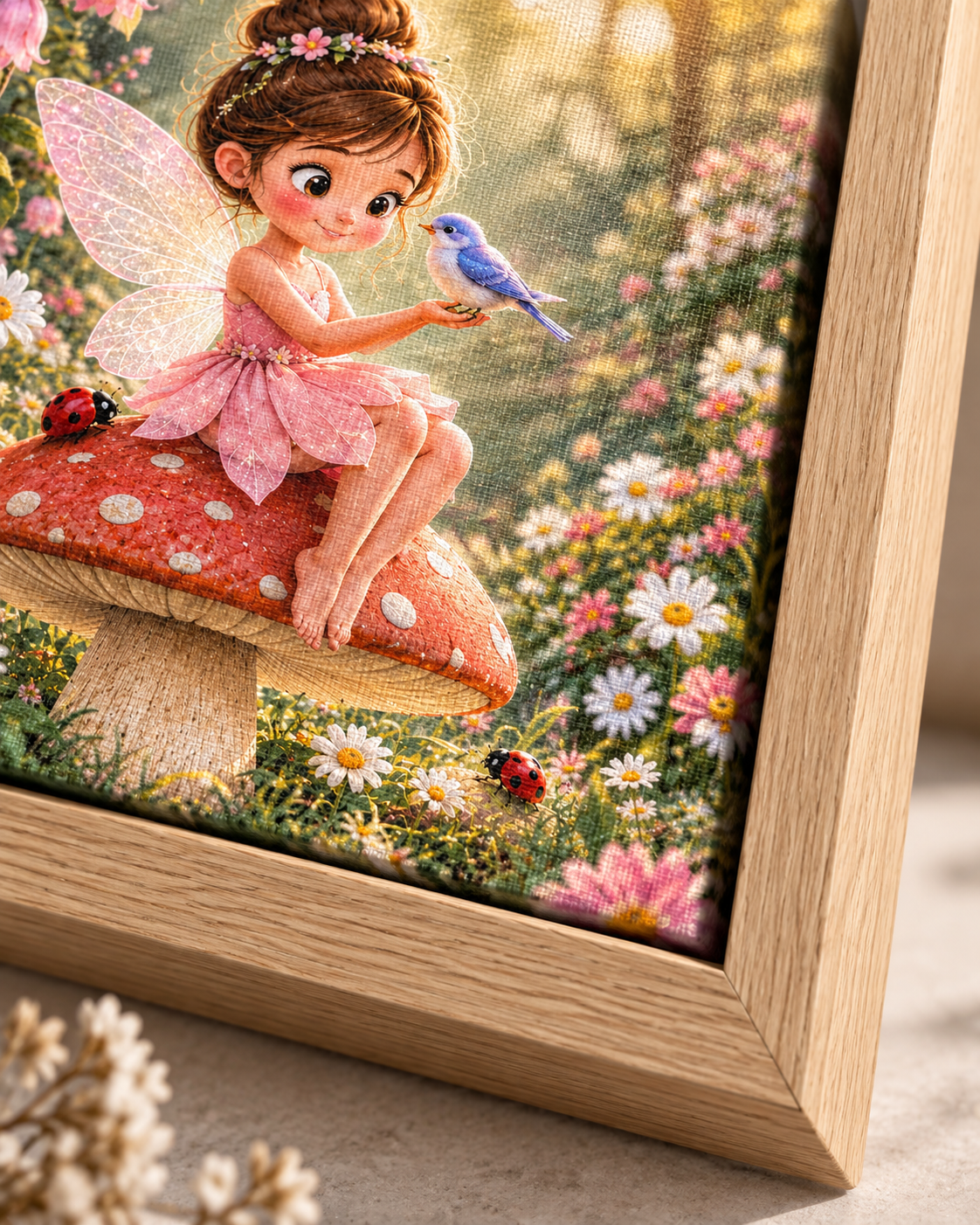 Quadro Fada no Jardim Encantado