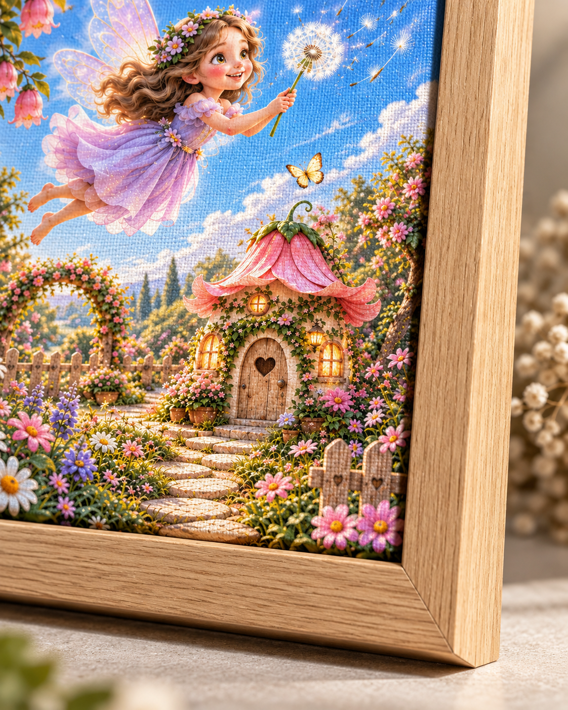 Quadro Fada no Jardim Encantado