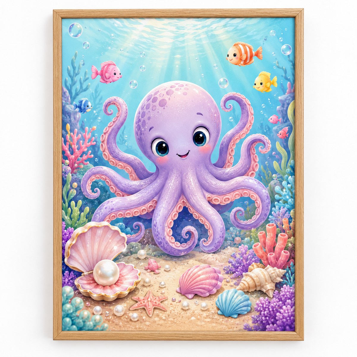 Quadro Polvo no Fundo do Mar